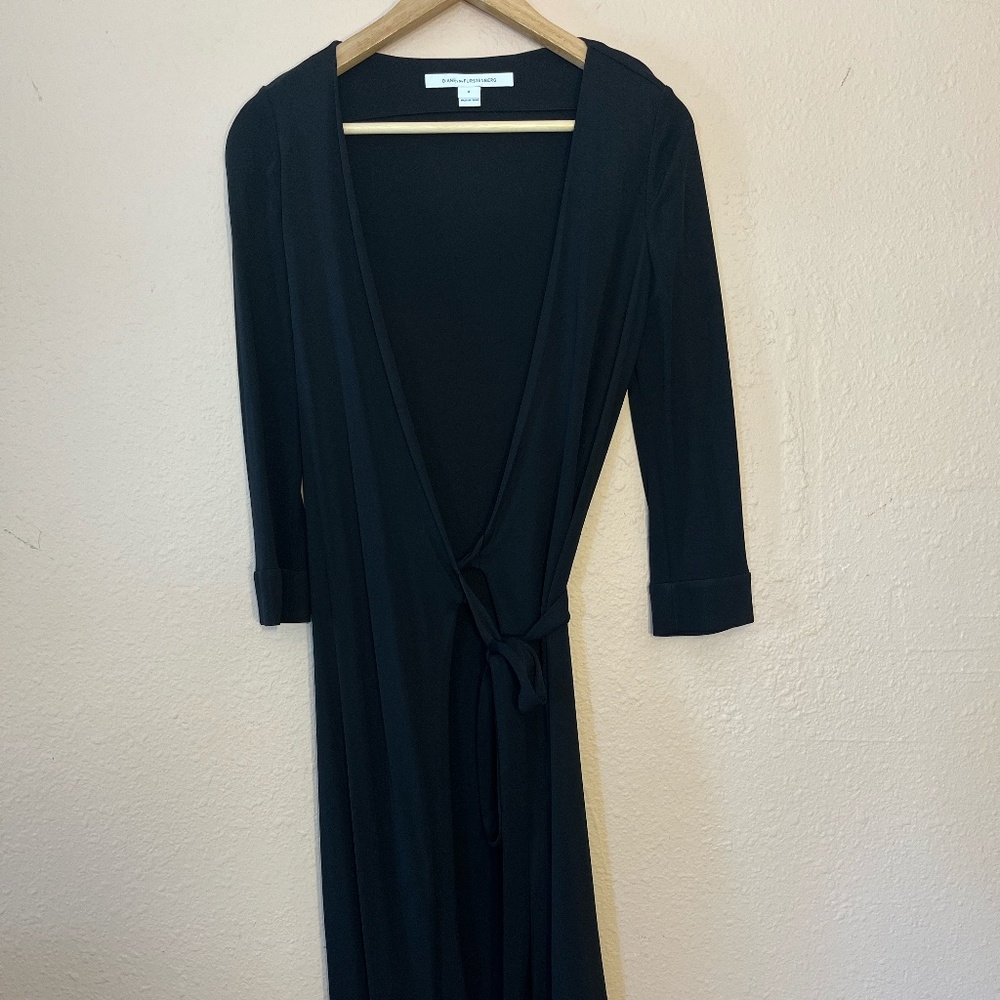 Diane Von Furstenberg black wrap Dres